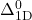 \Delta_{\rm 1D}^0